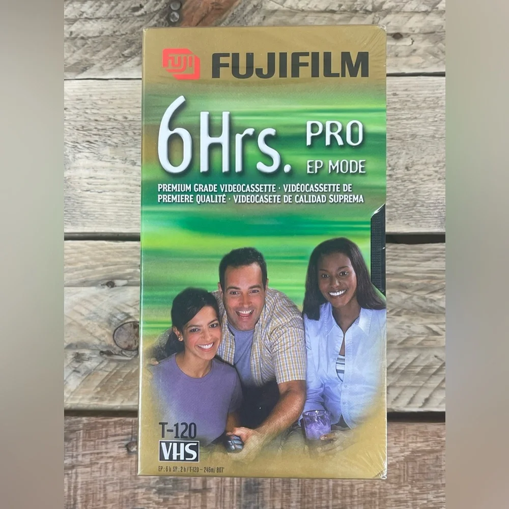 Lot of 3 FujiFilm T-120 Pro EP Mode 6 Hr Premium Grade VHS Blank Video Cassette